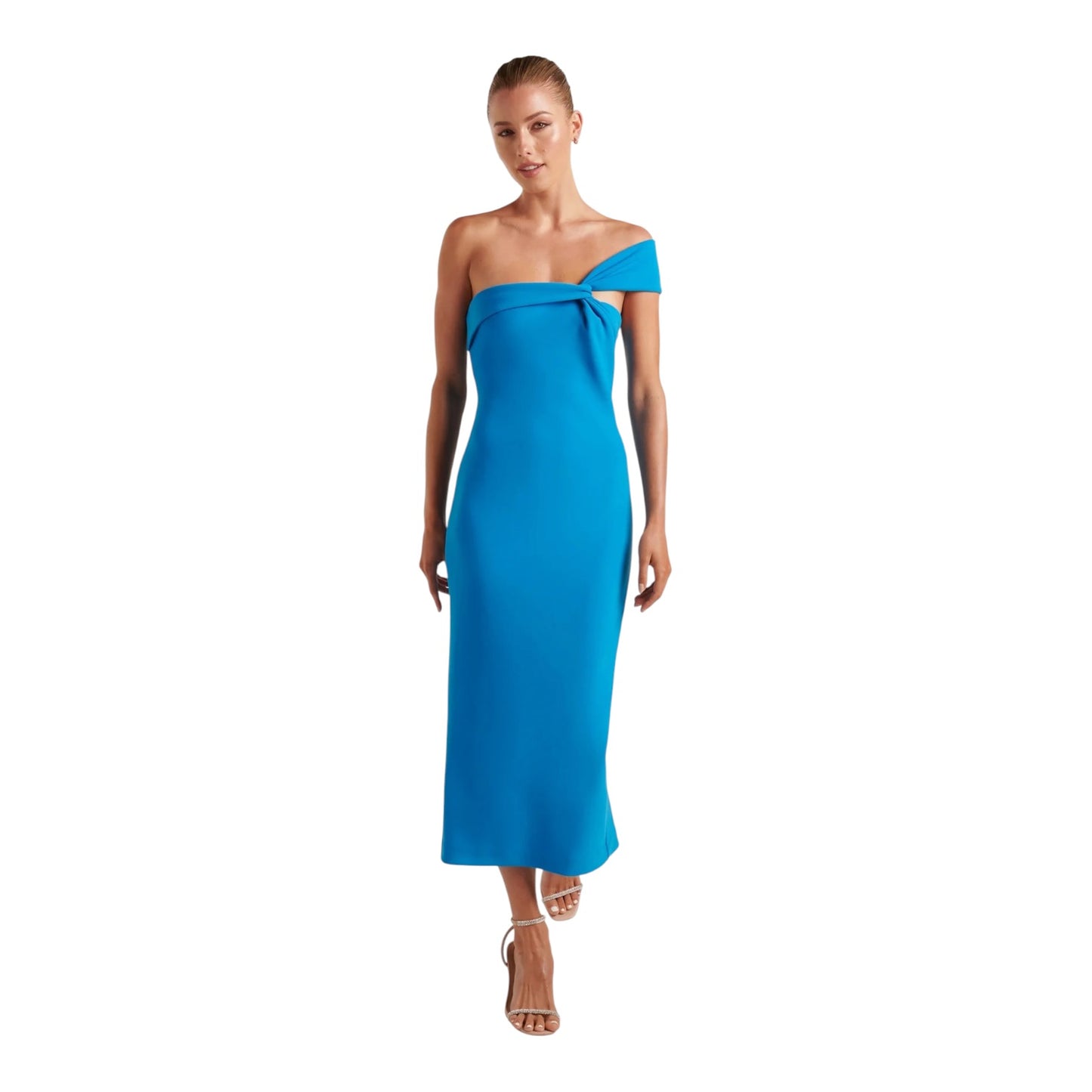 Forever New Blue Haylee Asymmetric Dress - 8/10