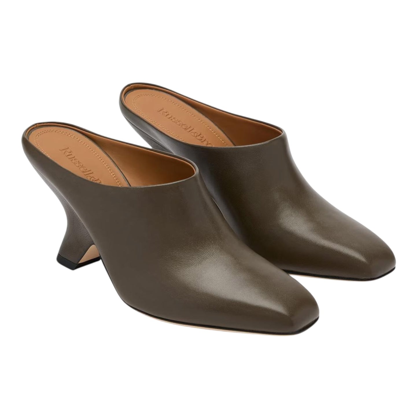 Russell & Bromley Olive Haymoor Mule Wedge Mule - 38/5 - NEW