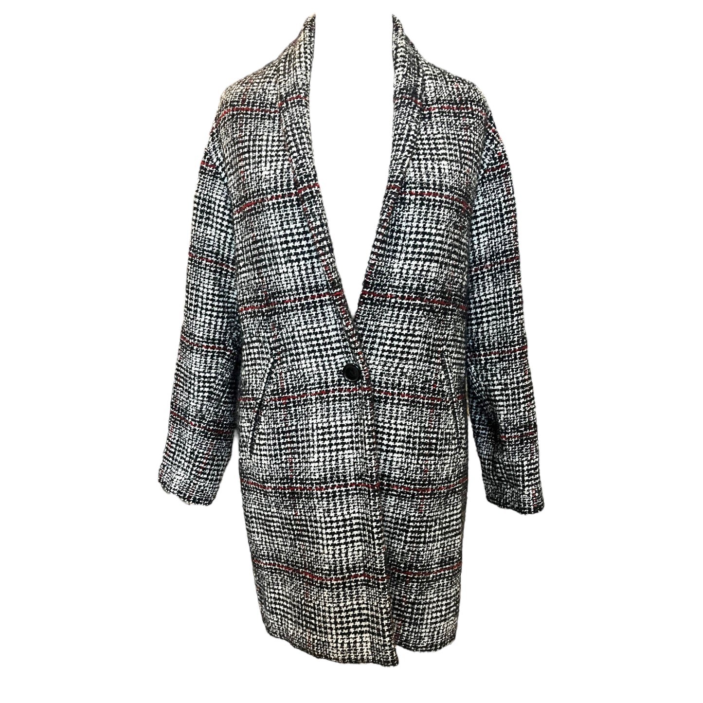 Isabel Marant Black, White and Red Check Coat