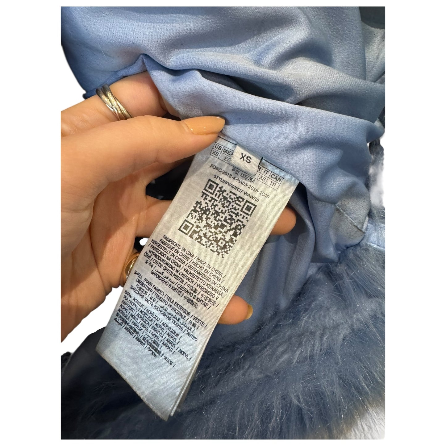 Guess Blue Faux Fur Gilet - 8/10