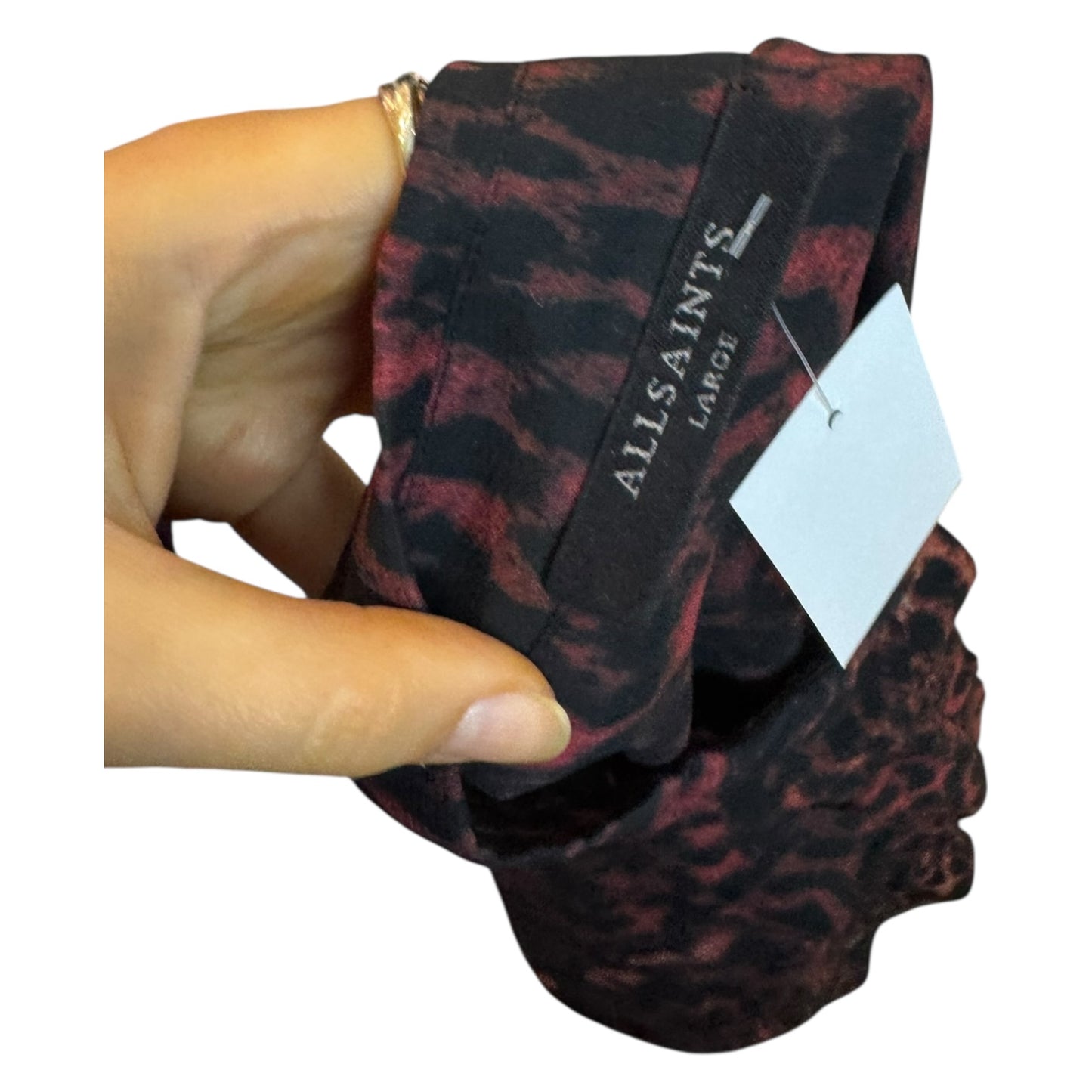 All Saints Adeliza Red and Black Shirt - 12