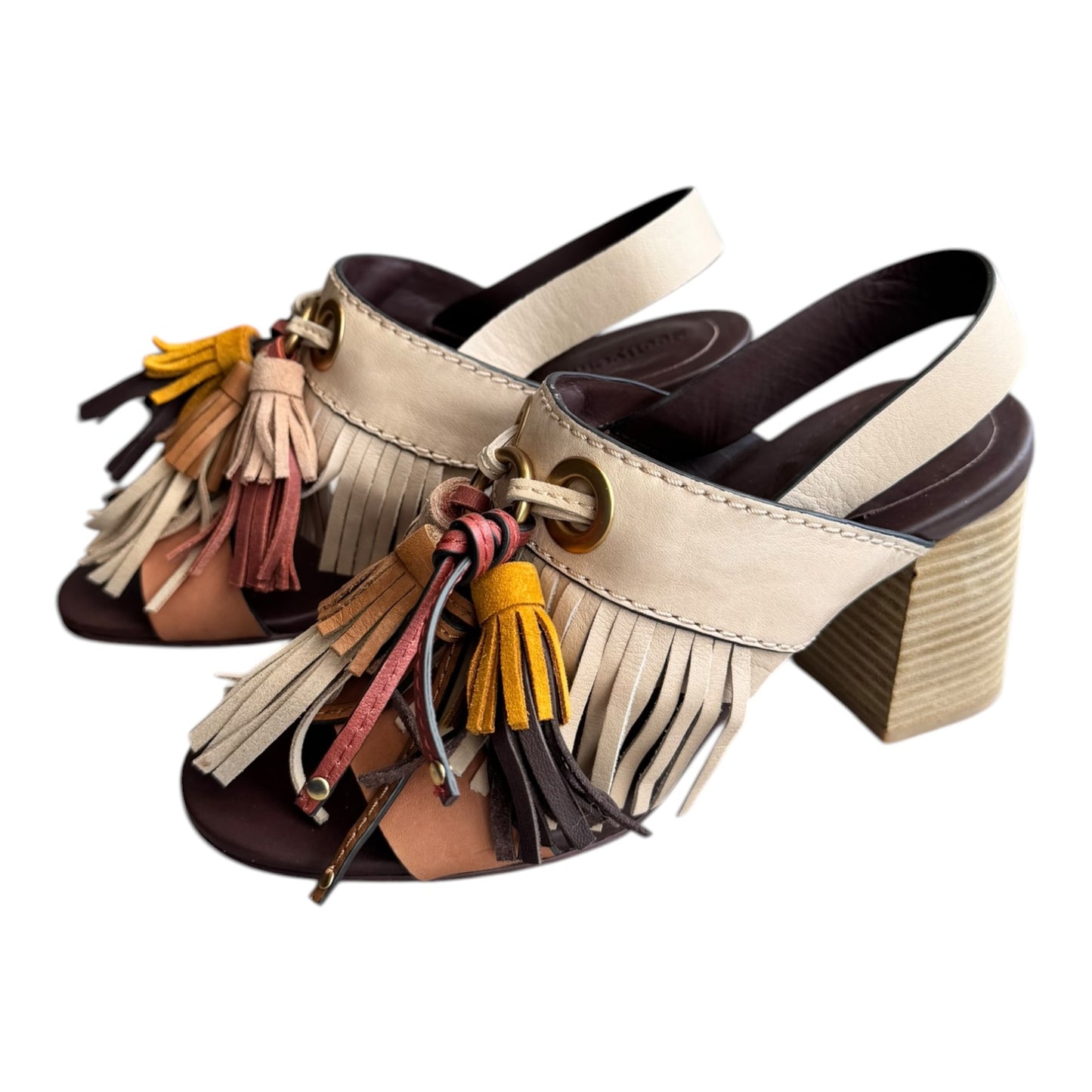 See By Chloe Tania Fringe Tassel Sandals - 38.5 / 5.5