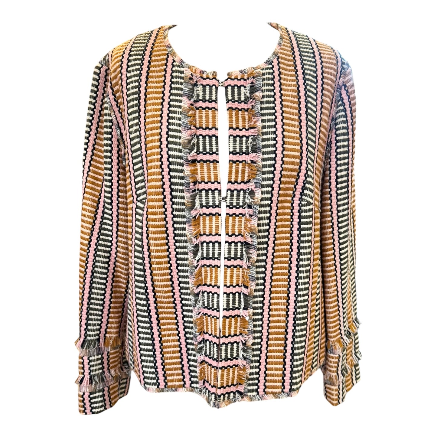 Marc Cain Pink and Gold Woven Jacket - 16