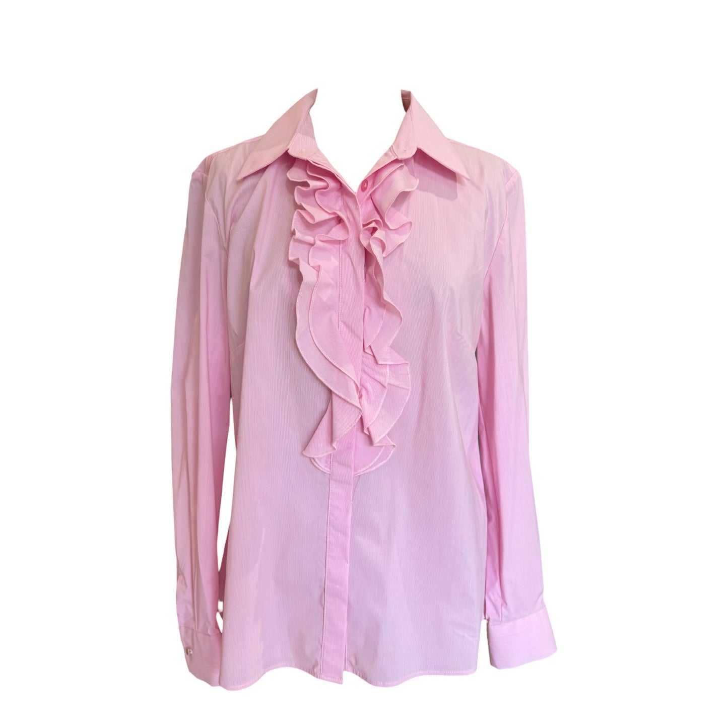 Bariloche Pink Ruffle Shirt - 12 - NEW