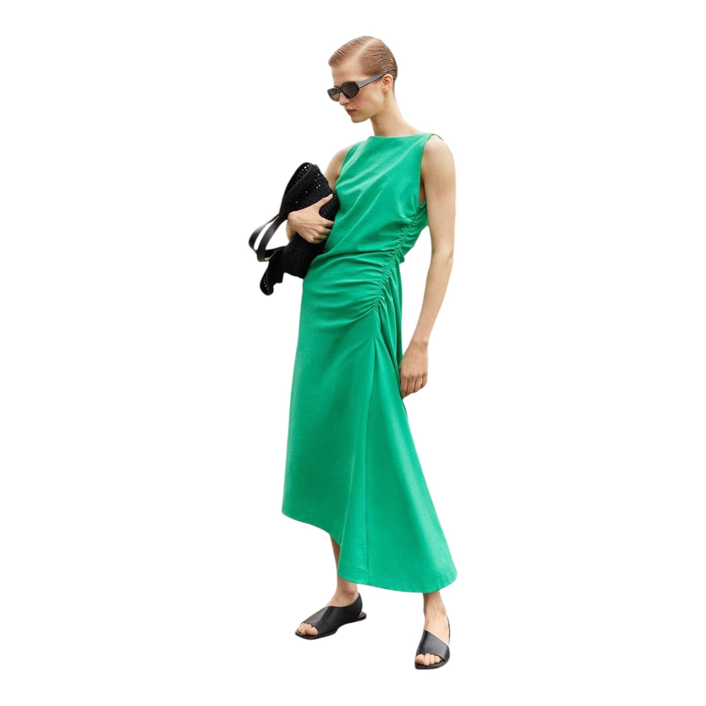 COS Green Ruched Dress - 10/12 - NEW