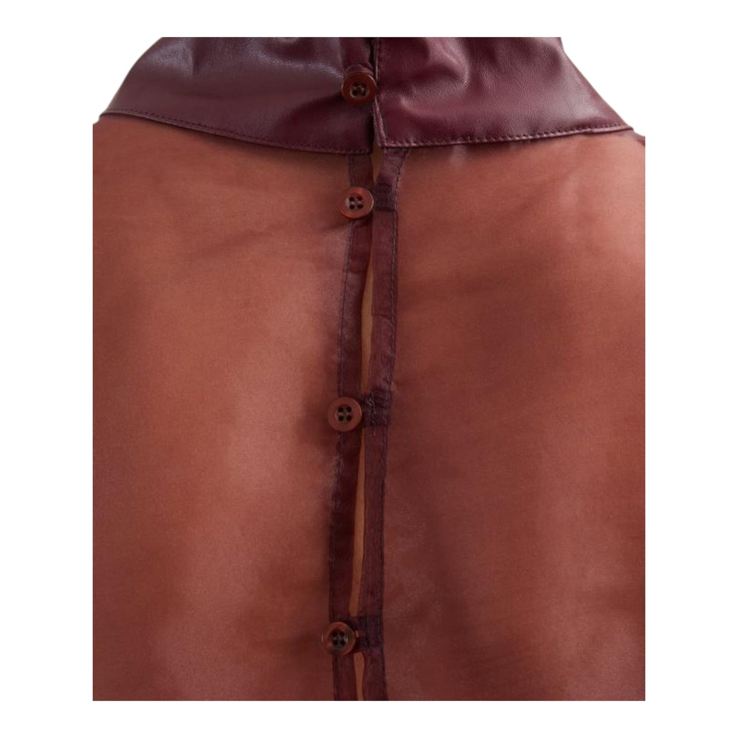 Coloma's Fiorella Burgundy Organza Top - 8/10 - NEW