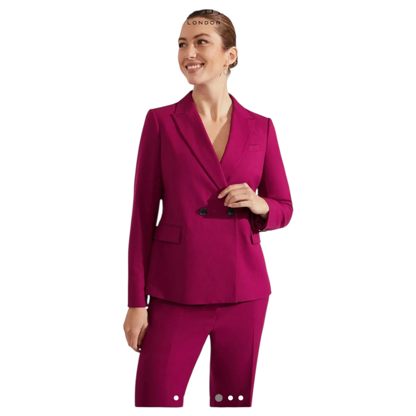 Hobbs Nola Cerise Trouser Suit - 12
