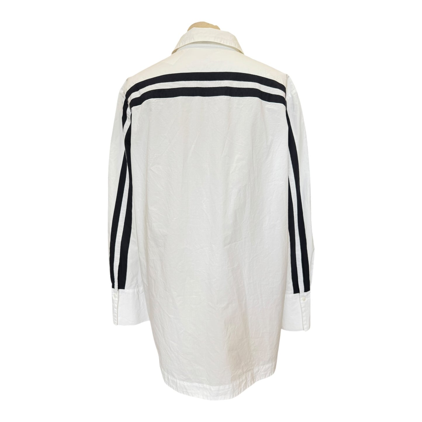 Luisa Cerano White Blouse with Navy Detail - 12