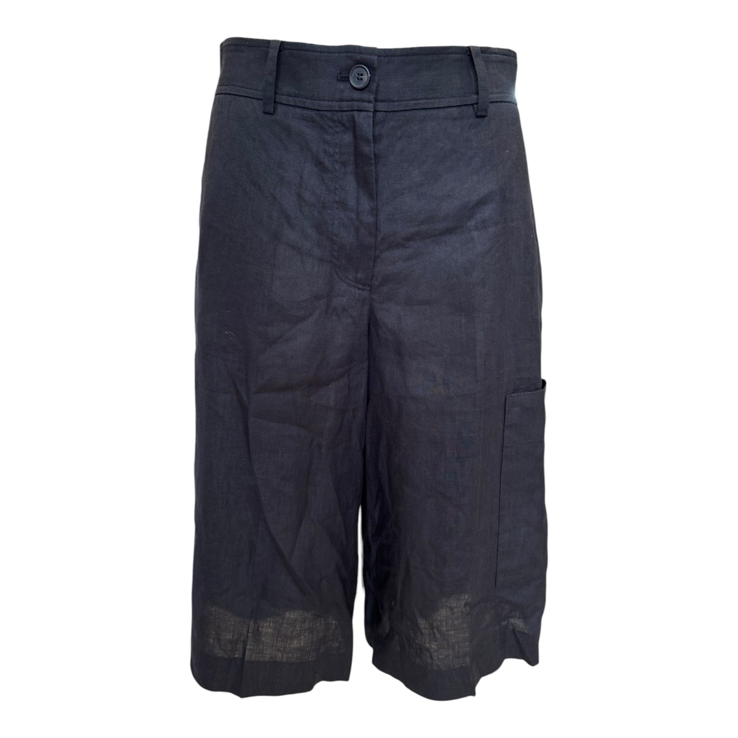 COS Black Linen Utility Bermuda Shorts - 8/10 - NEW