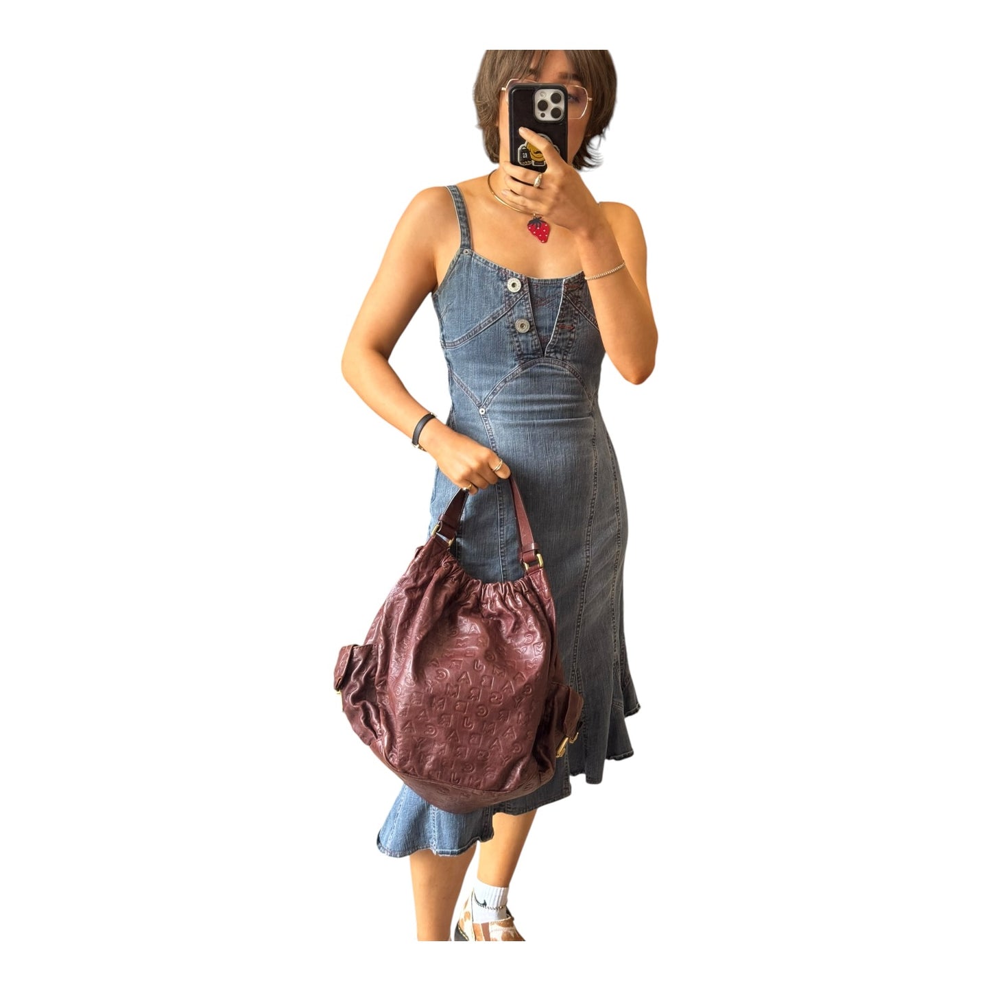 Marc Jacobs Conker Embossed Hobo Tote Bag