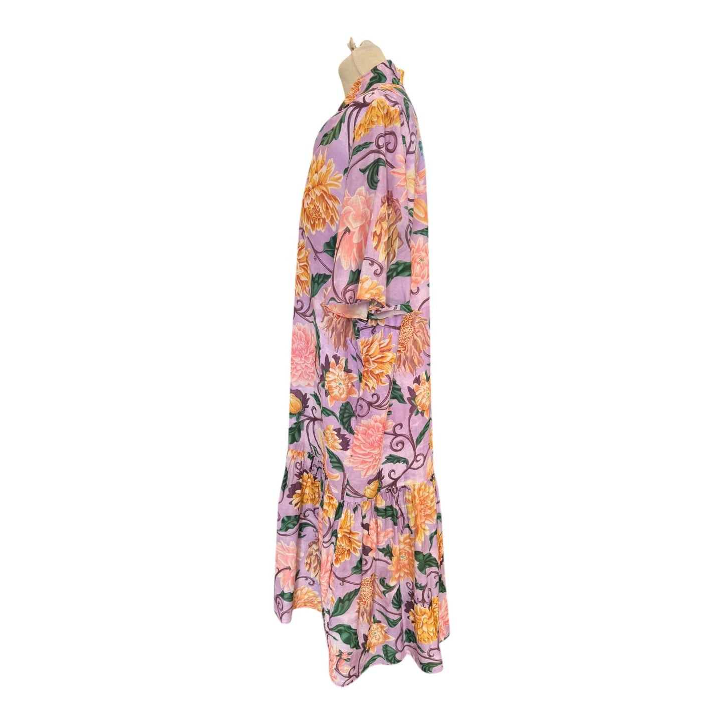 Gant Dahlia Print Maxi Dress in Cotton and Silk - 12