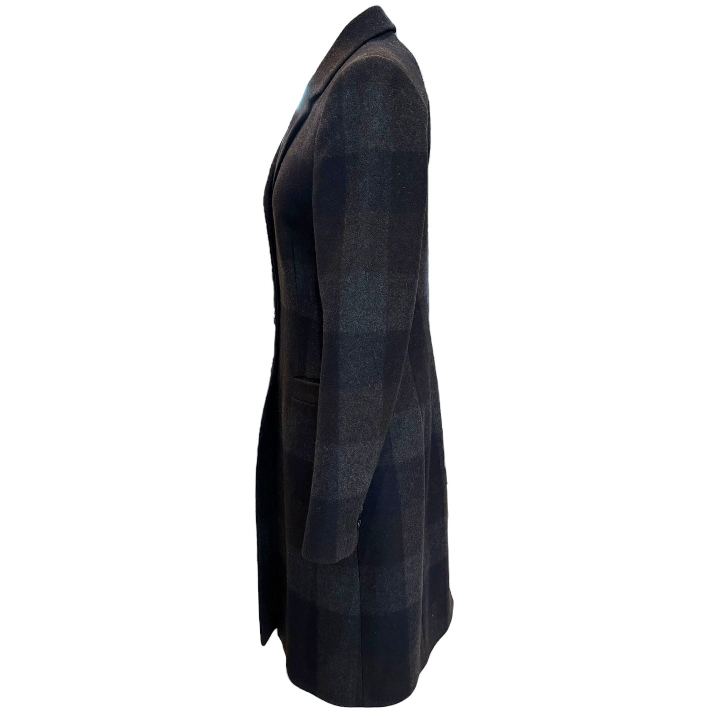 Reiss Black Check Coat - 8/10