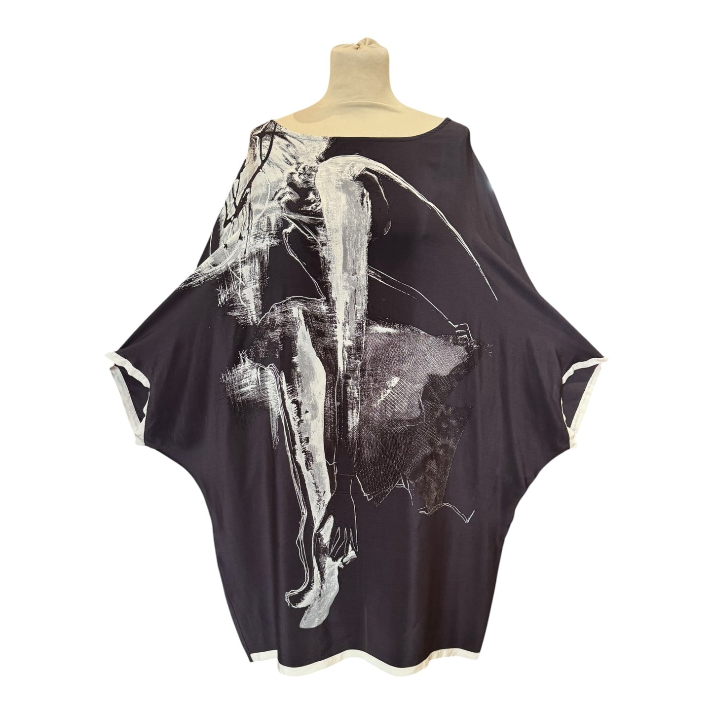 Annette Gortz Black Silk Tunic - 16/18