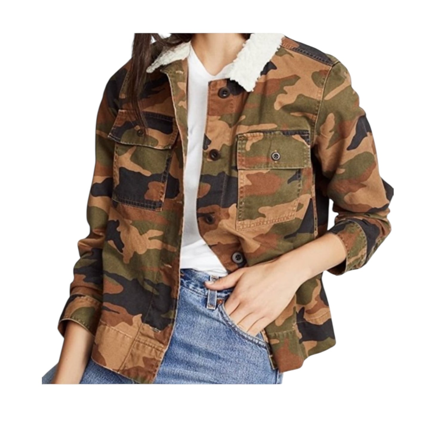 Madewell Northward Cropped Army Jacket - 14
