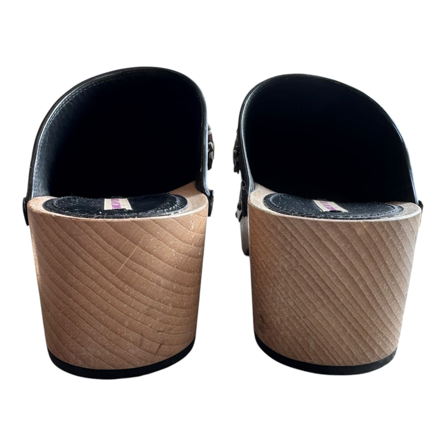 Fabrizio Viti Black Jean Daisy 50 Leather Clogs - 40/7