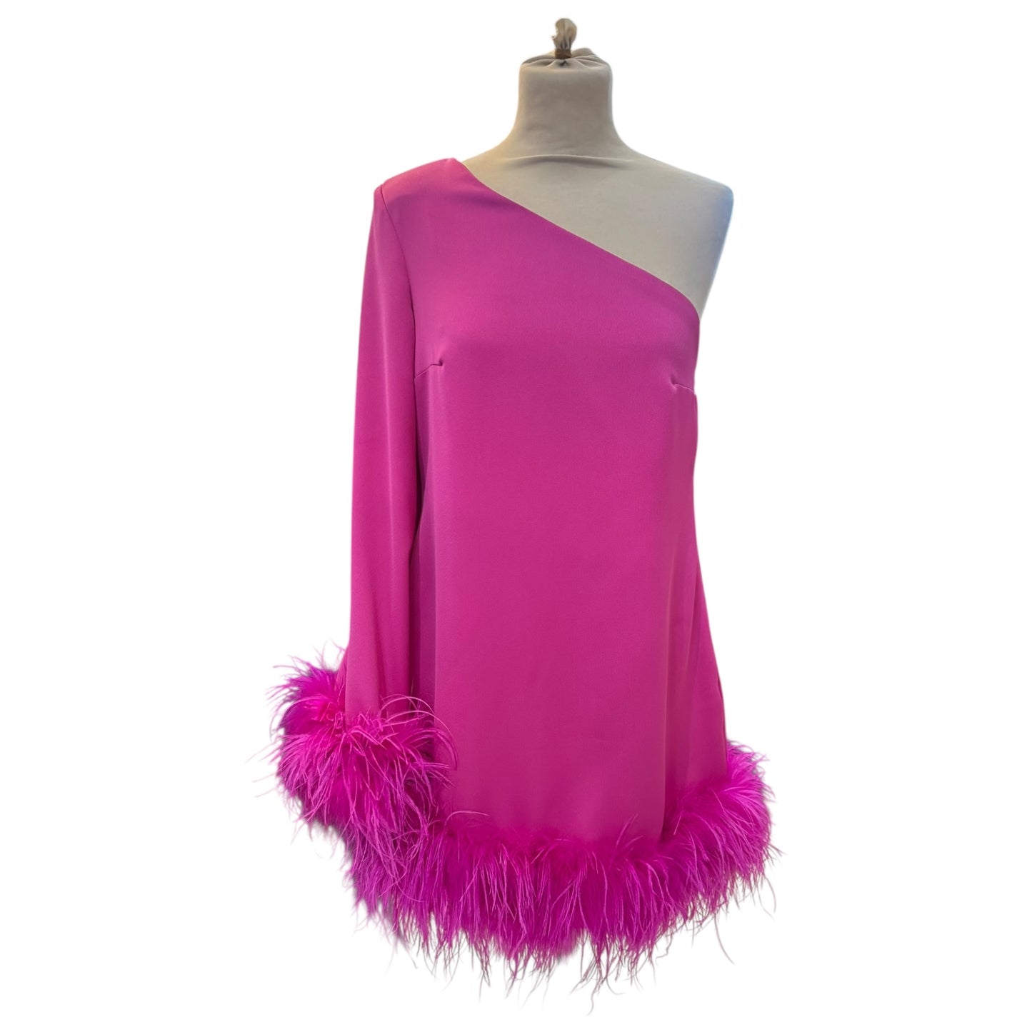 Kevan Jon Pink Pamela Pink Asymmetrical Mini Dress - 8/10