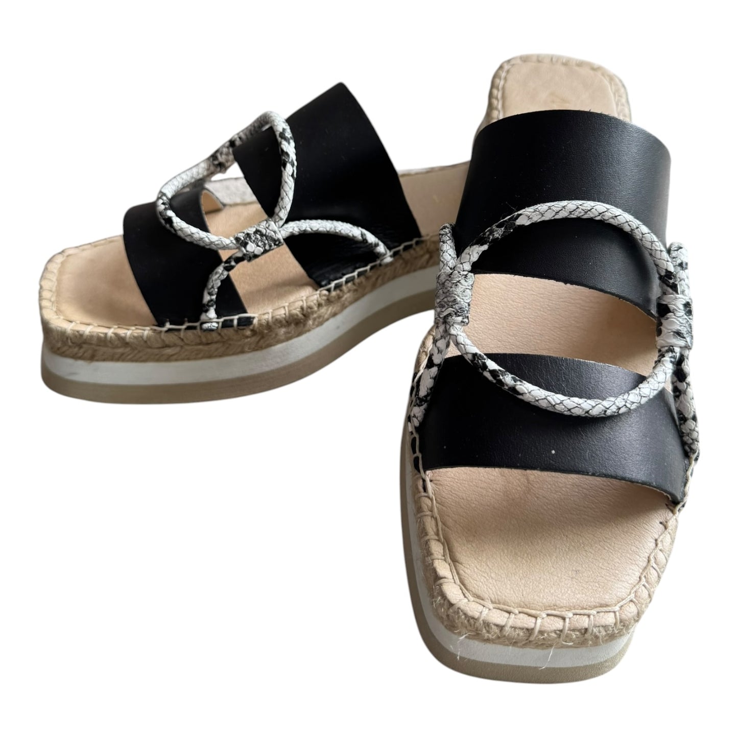 Marc Cain Black and Snake Print Espadrille - 40/7