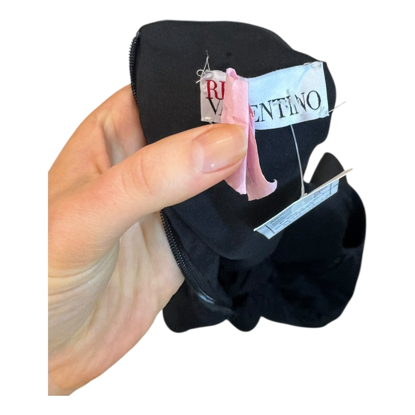 Red Valentino Black A line Dress with Lace Trim - 10/12