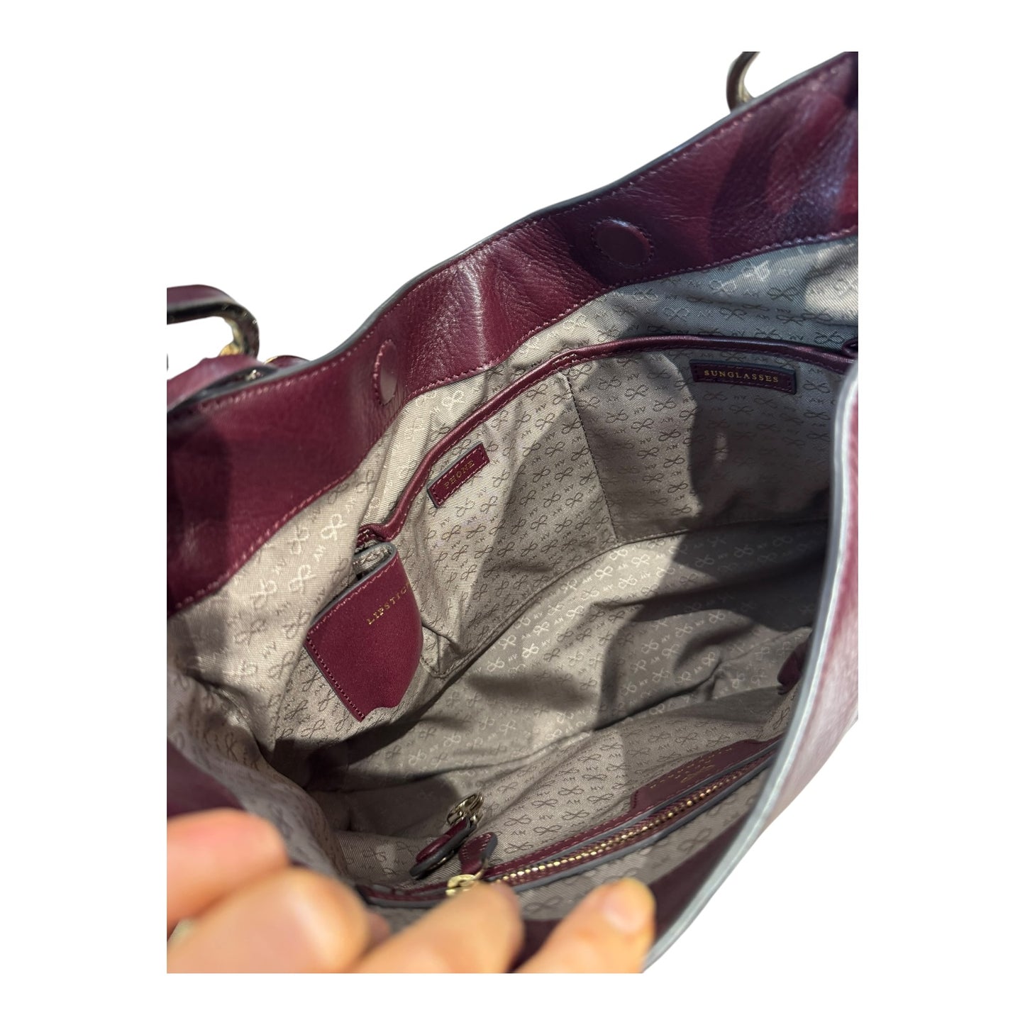 Anya Hindmarch Burgundy Berwick Shoulder Bag