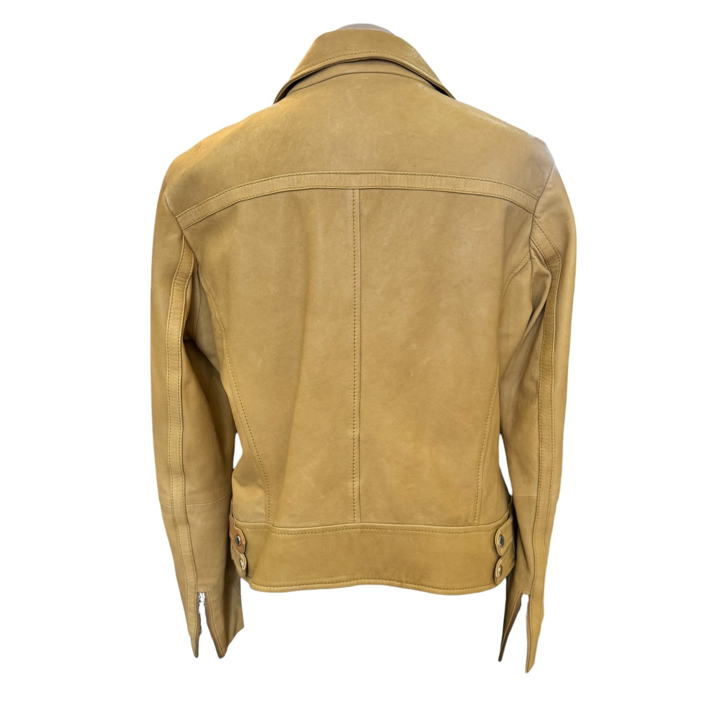 Massimo Dutti Butter Yellow Leather Jacket - 12