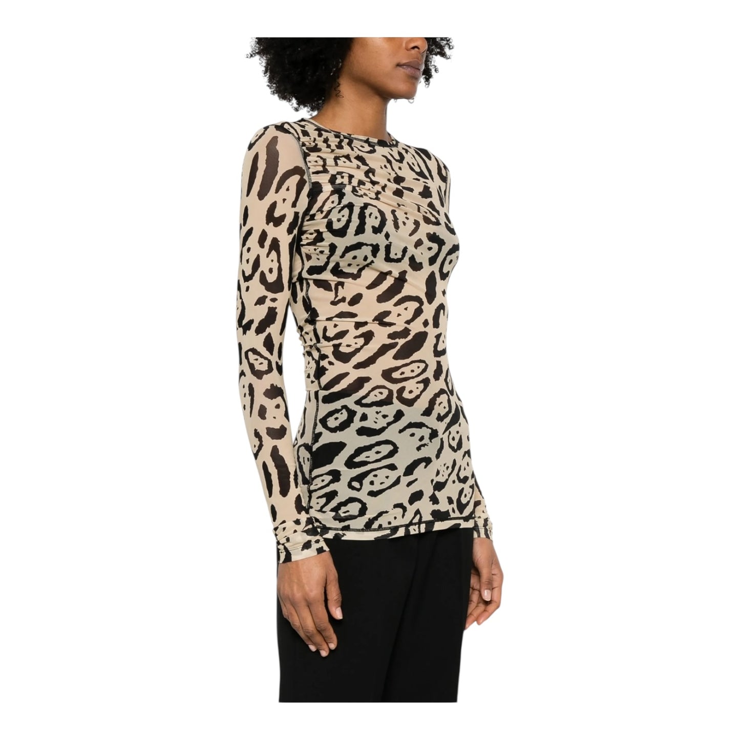 SportMax Animal Print BIS Tulle Top - 10