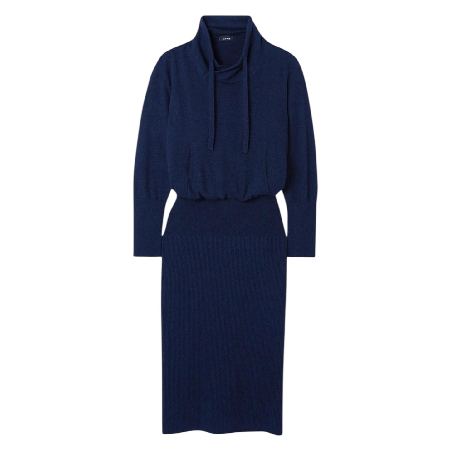 Akris Navy Cashmere Dress - 10
