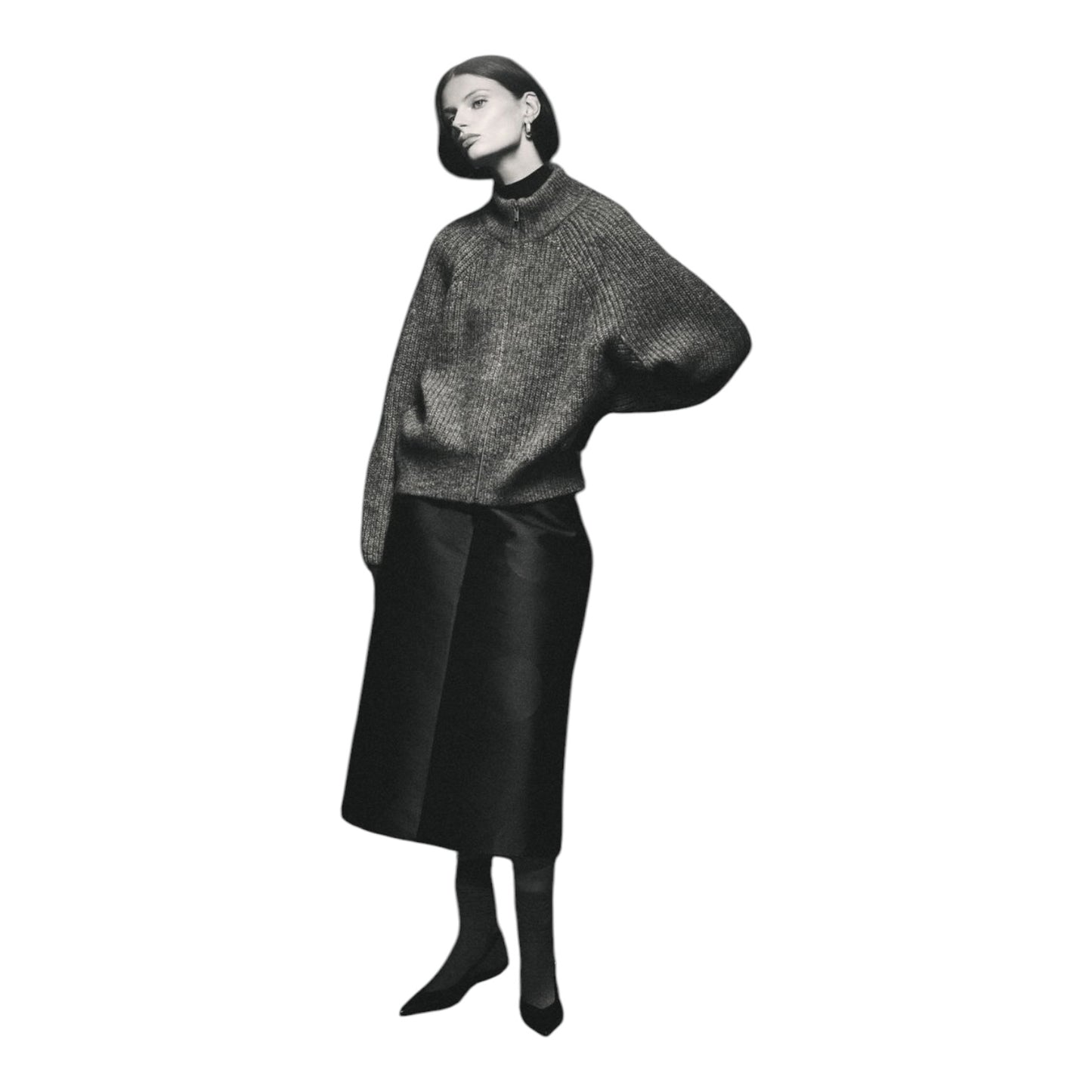 COS Alpaca Blend Zip Up Cardigan - 12
