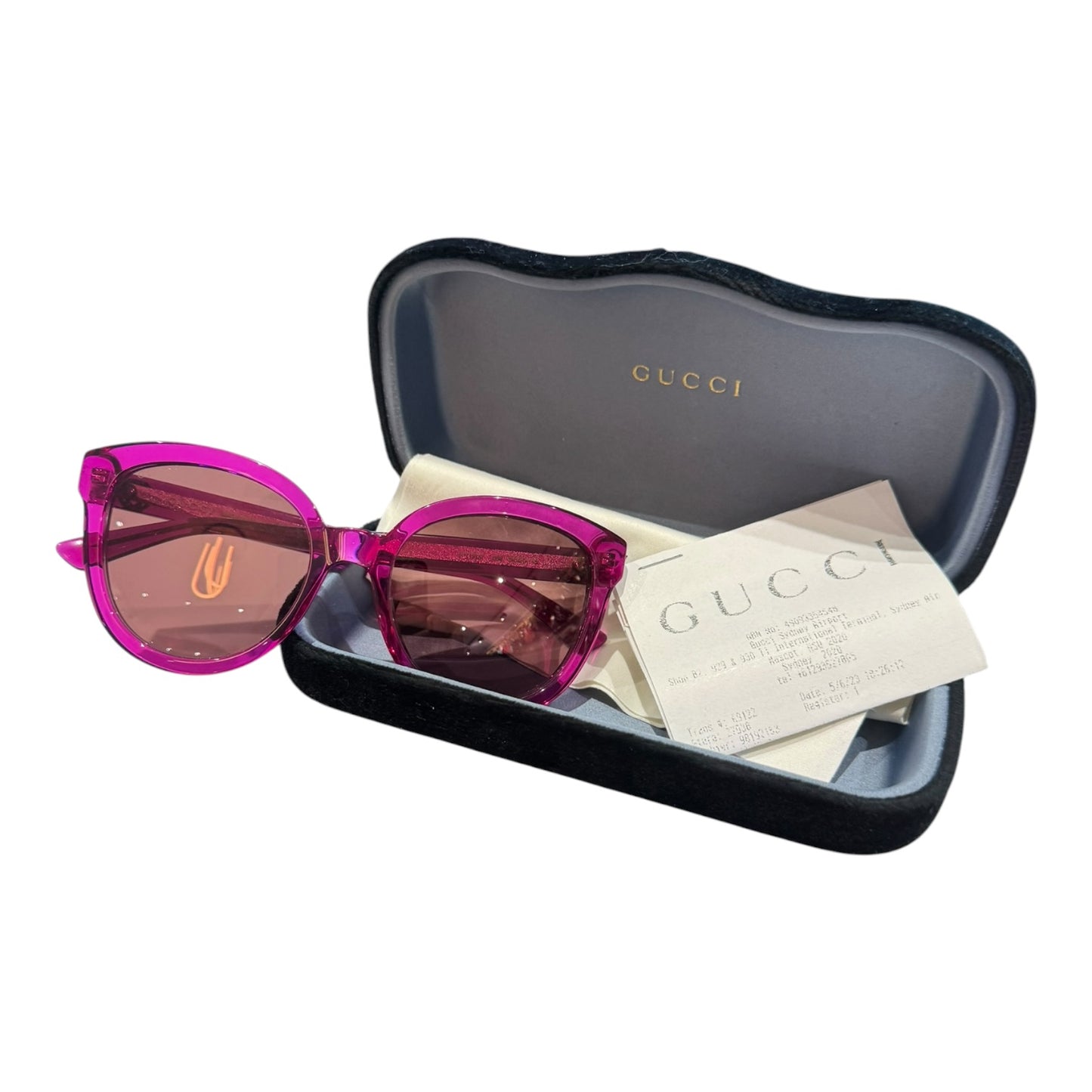 Gucci Pink Red Sunglasses