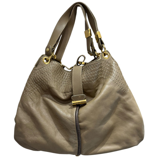 Jimmy Choo Taupe Leather Alex Hobo Tote Bag