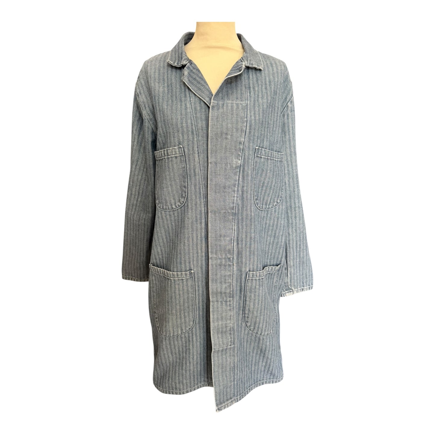6397 Indigo Herringbone Workwear Jacket - 10