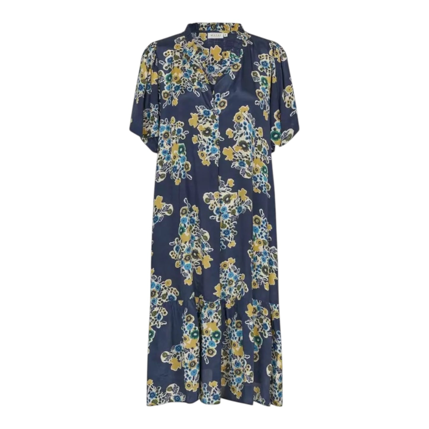 Masai Navy Mustard Floral Dress - 10