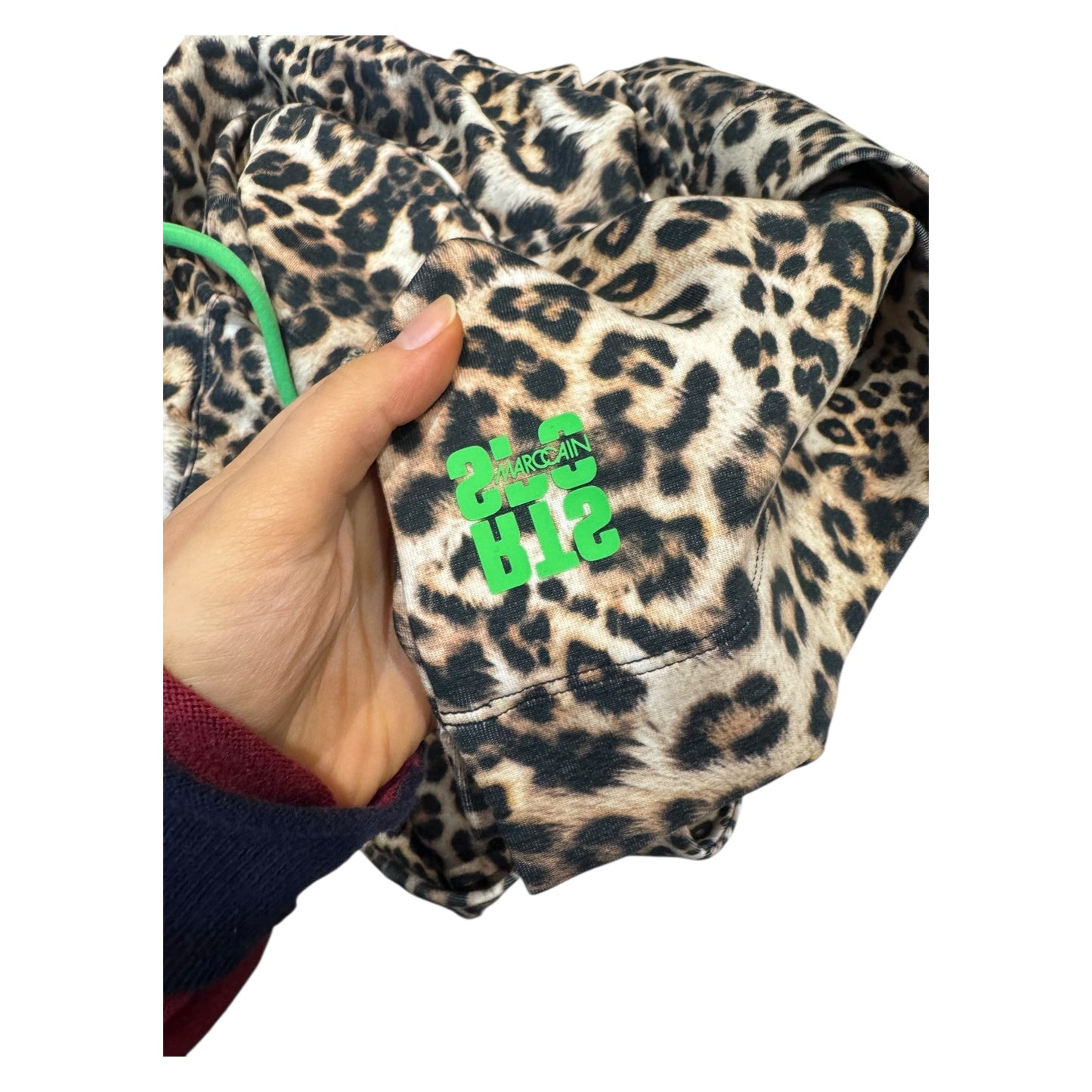 Marc Cain Leopard Print Hoodie - 14 - NEW