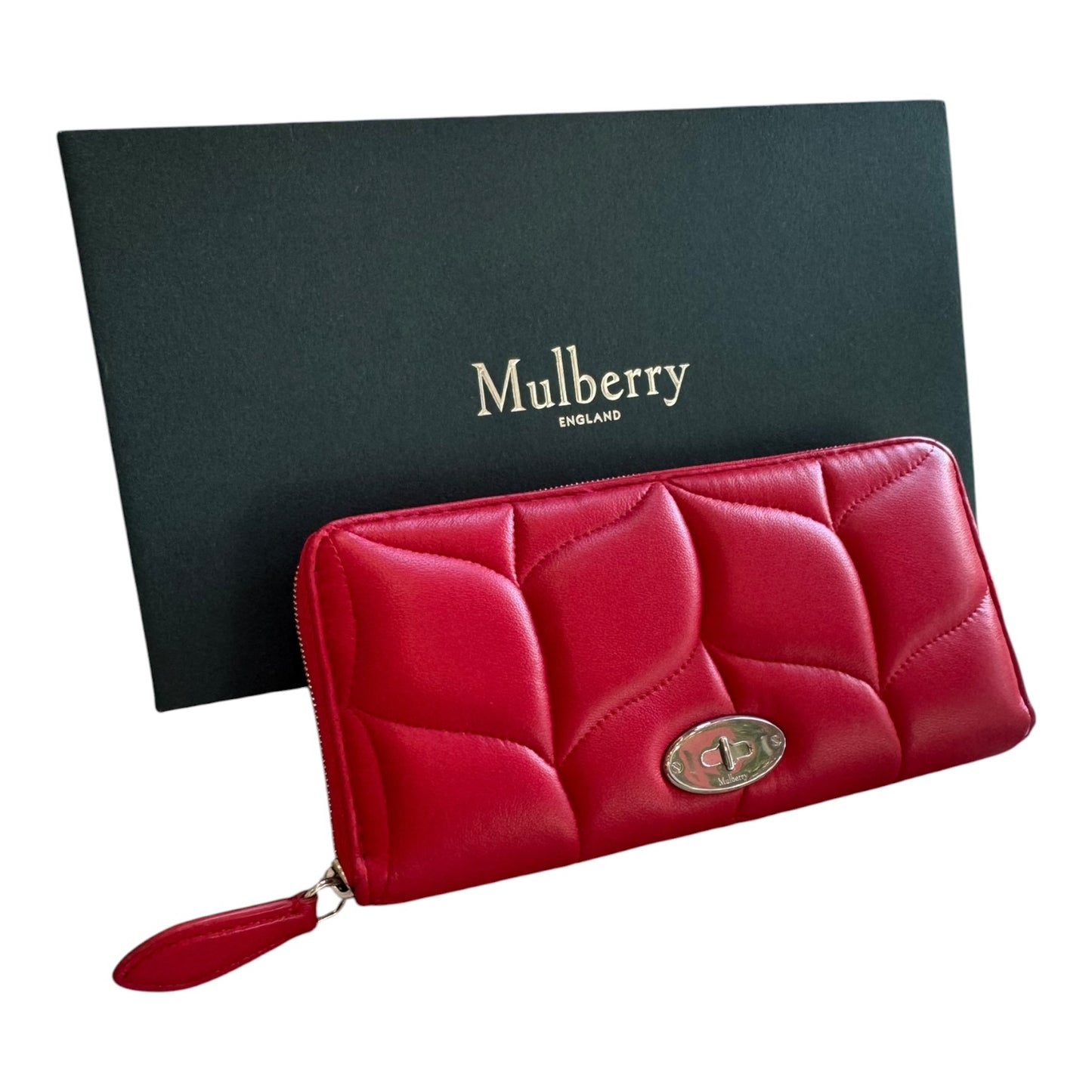 Mulberry Softie Long Card Wallet in Lancaster Red