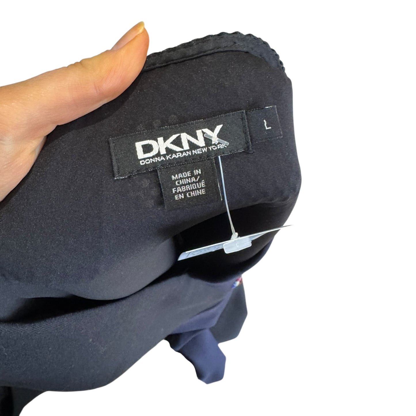 DKNY Navy and Black Evening Dress - 14/16 - NEW