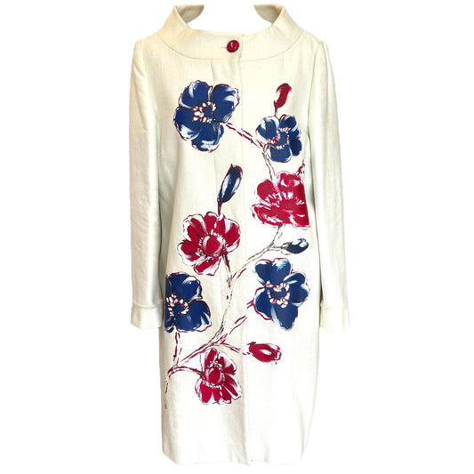 Moschino Cream Floral Coat - 14