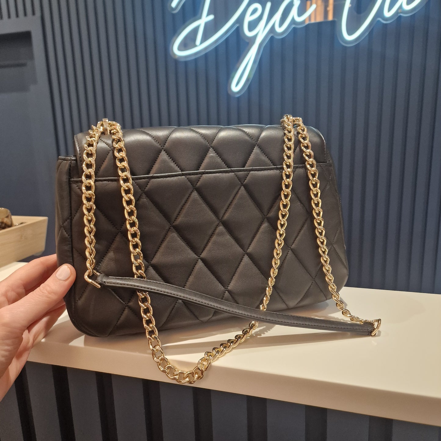 Kate Spade Black Quilted chain bag