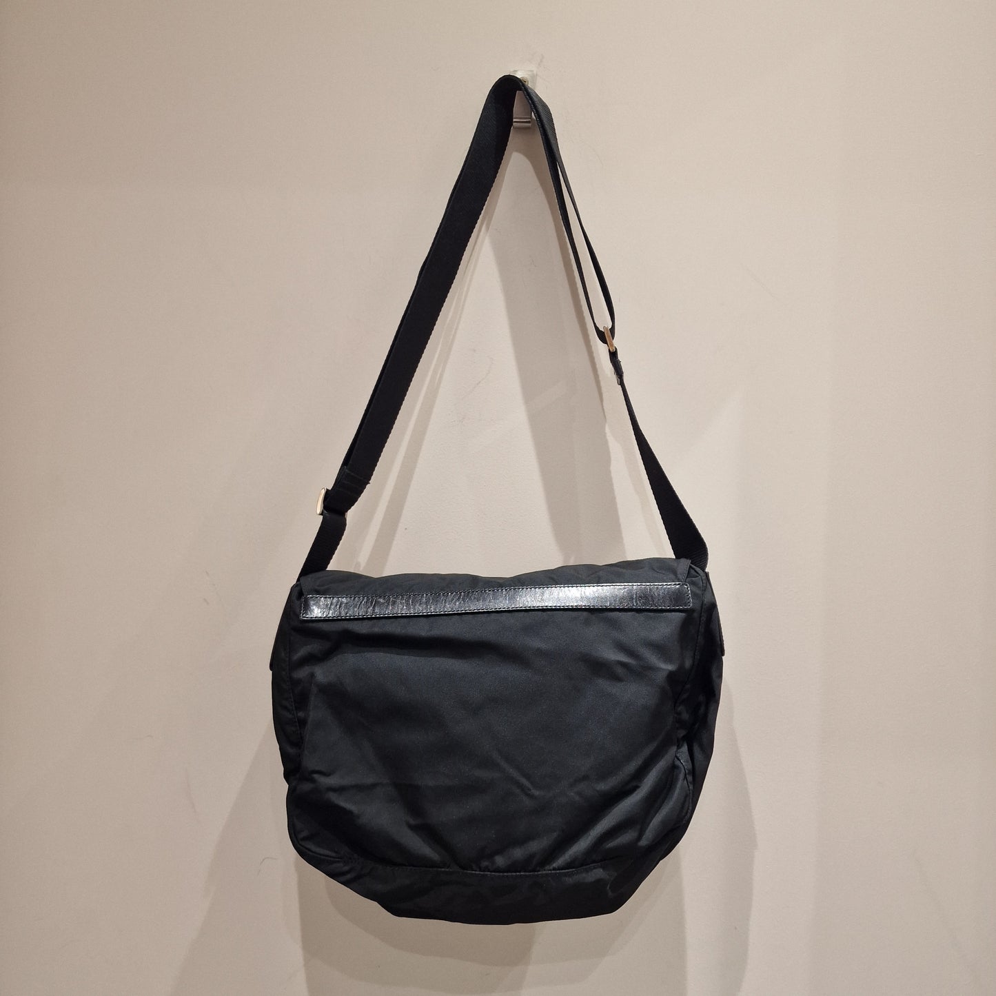 Prada black nylon crossbody bag