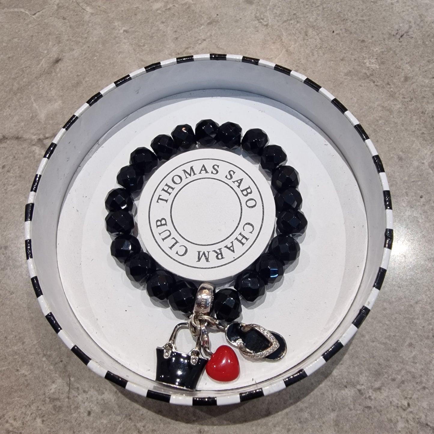 Thomas Sabo Black Jet Bracelet With Charms