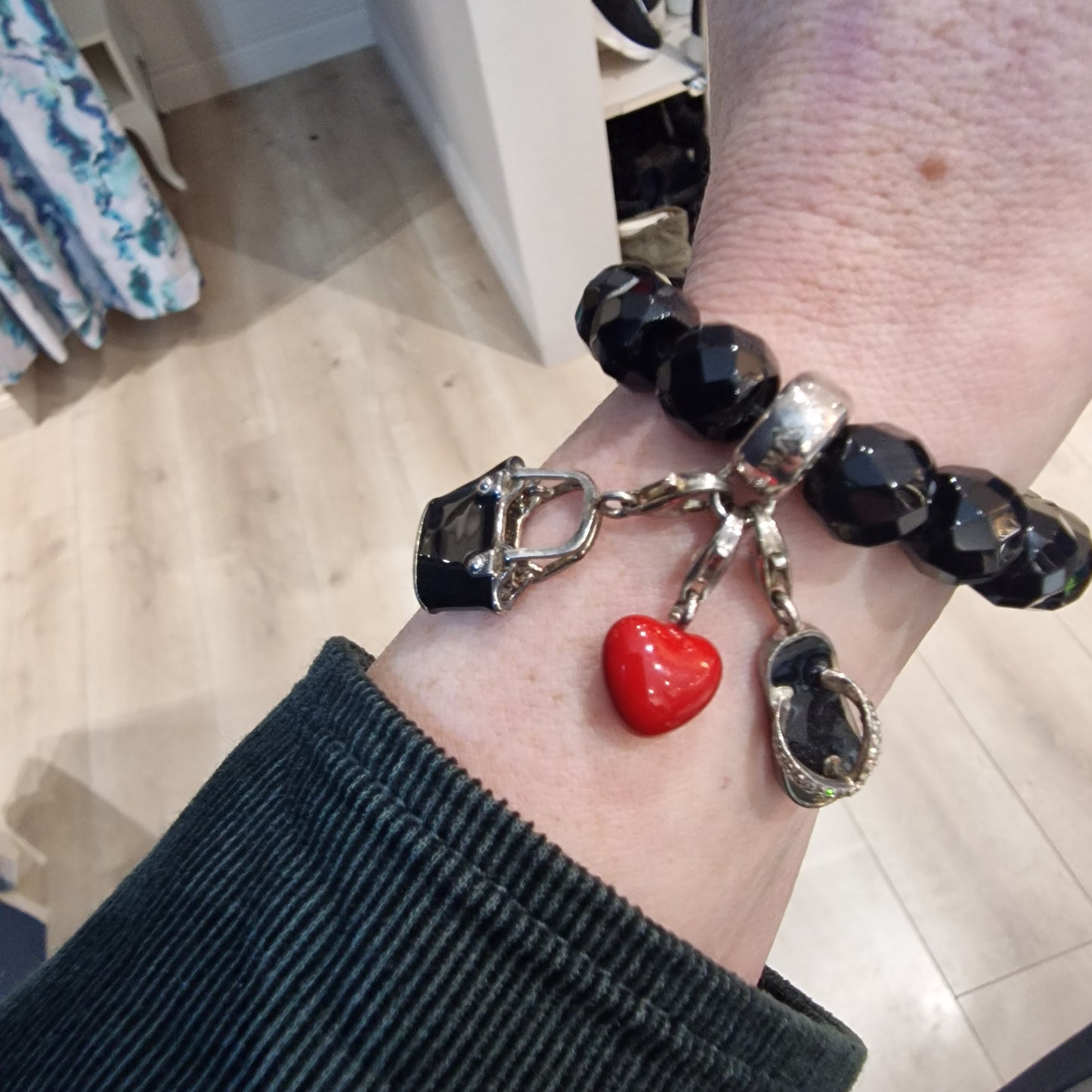 Thomas Sabo Black Jet Bracelet With Charms