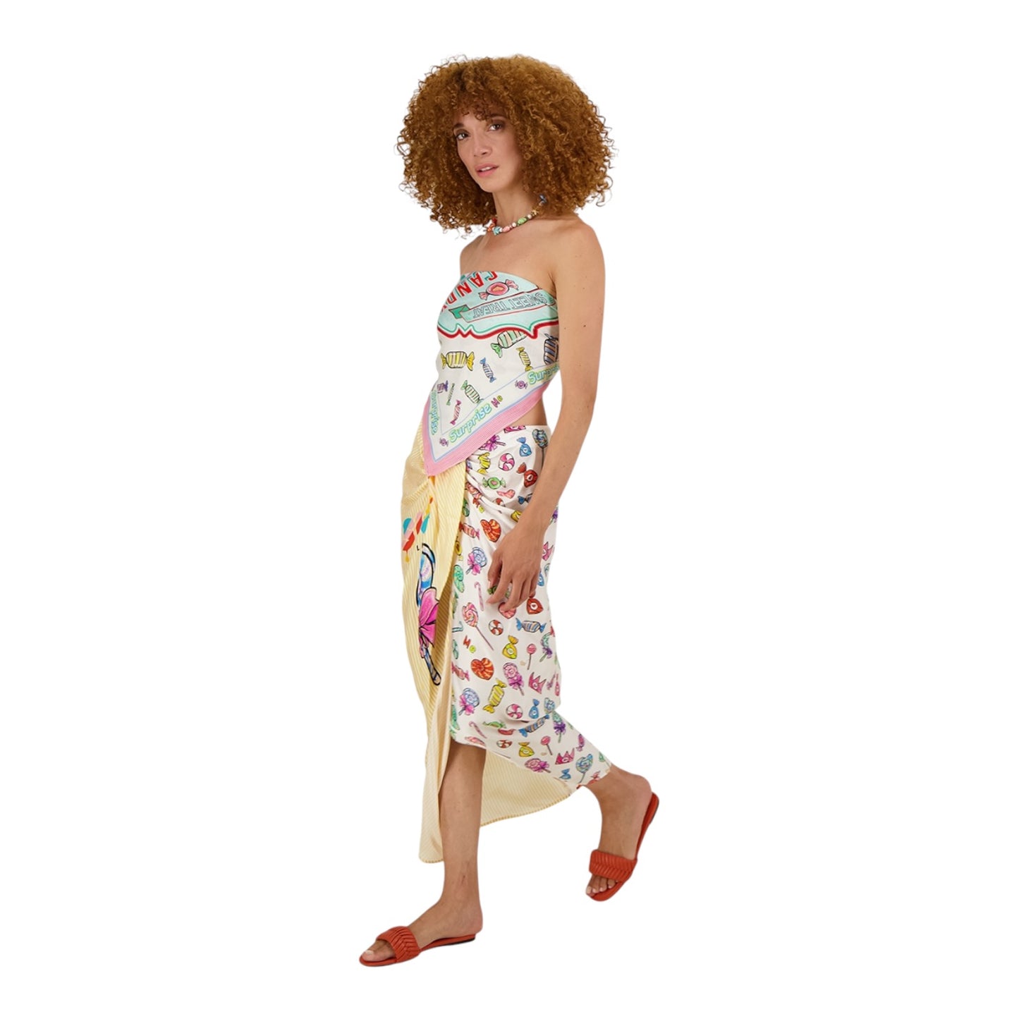 Me369 Luna Candy Tie Front Skirt - 8/10
