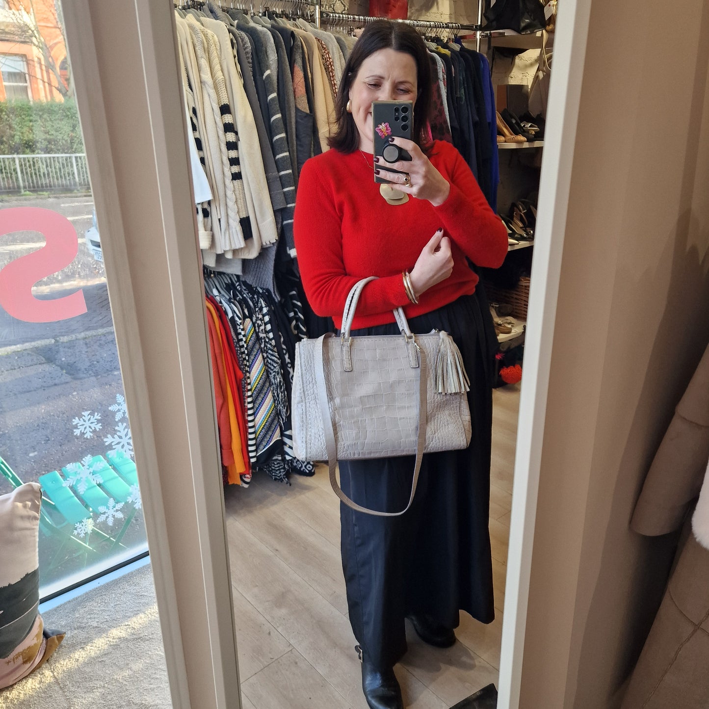 Anya Hindmarch Pimlico Grey Large Handbag