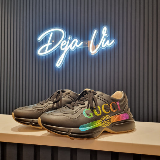 Gucci Rhyton Iridescent Logo Trainers, size 6/ 39.5
