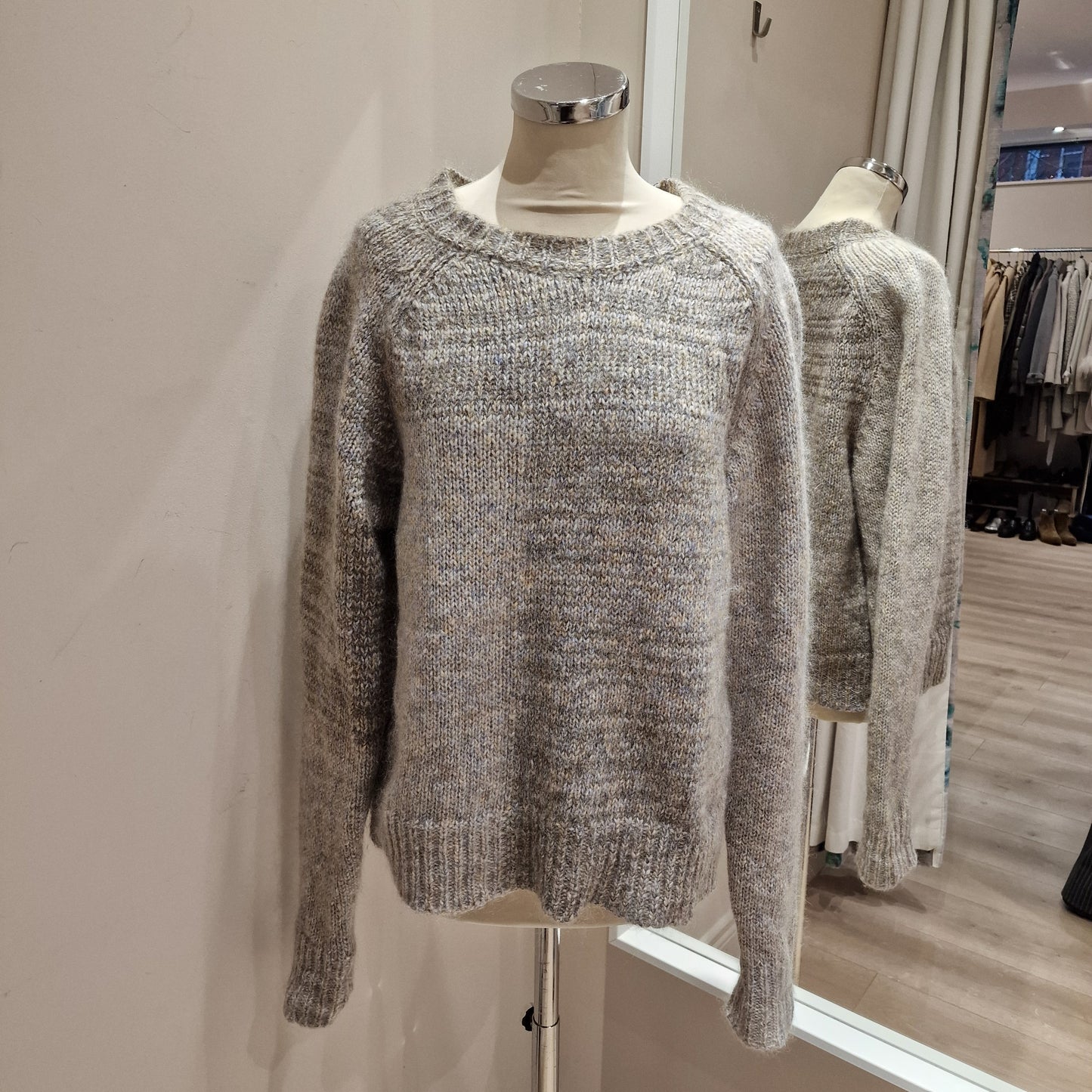 Isabel Marant Grey Marl Mohair Blend Sweater