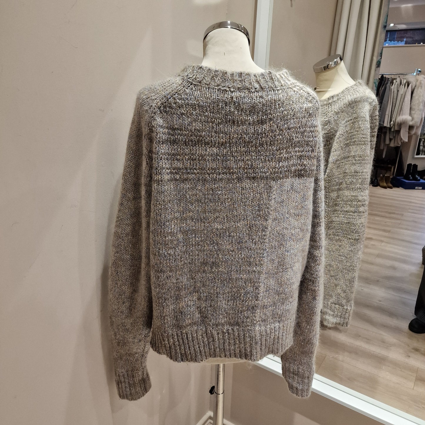 Isabel Marant Grey Marl Mohair Blend Sweater