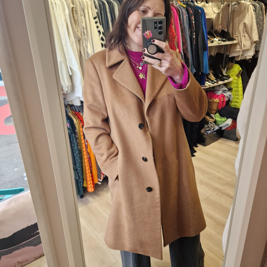 Jaegar Camel Coat,  Size 16