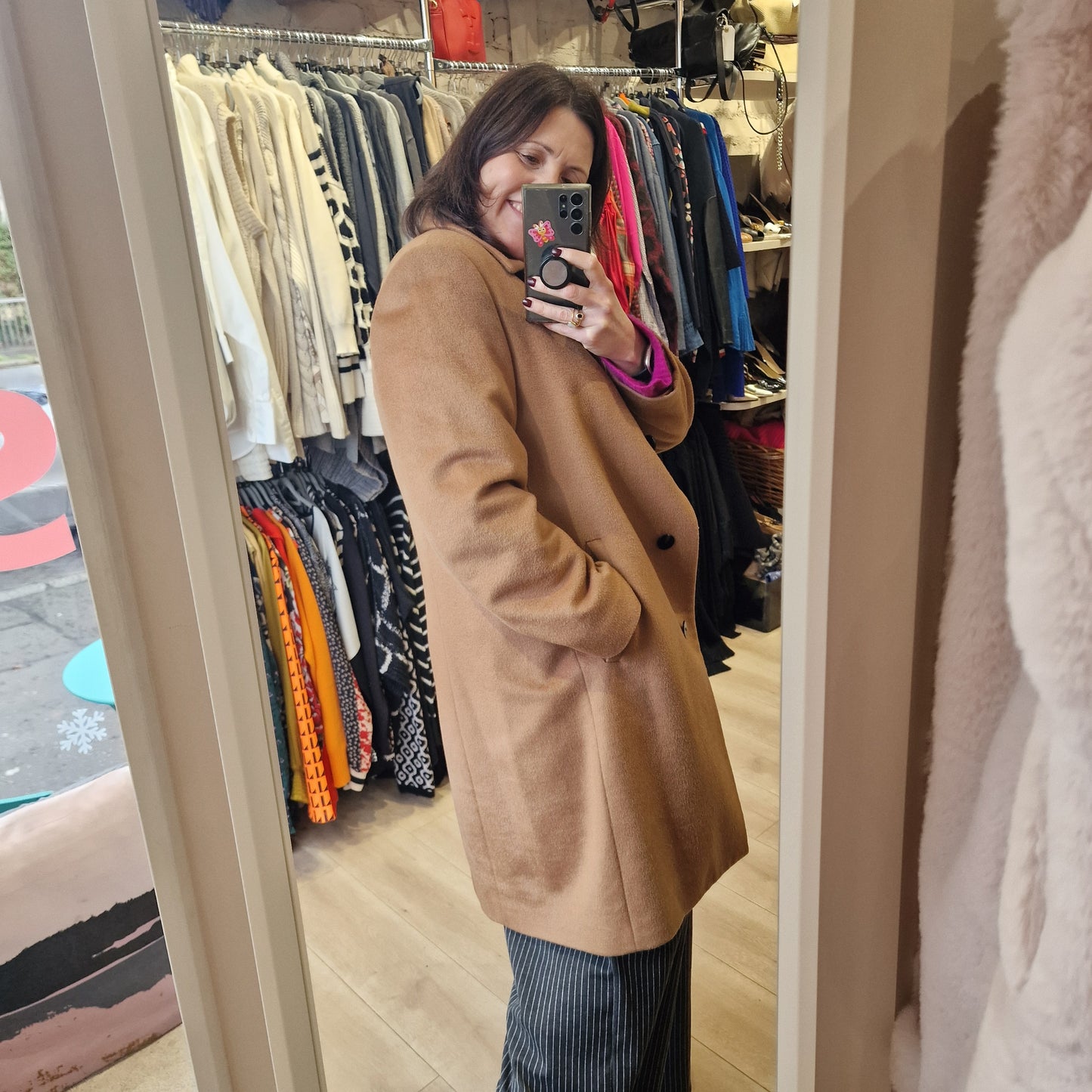 Jaegar Camel Coat,  Size 16