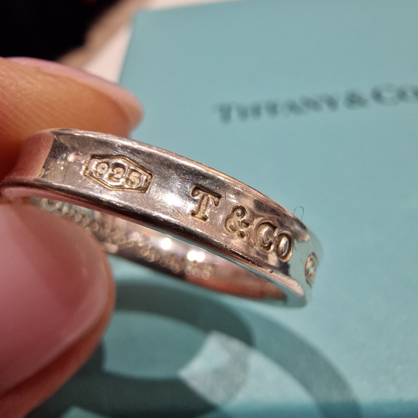 Tiffany Solid Silver Ring, Size O