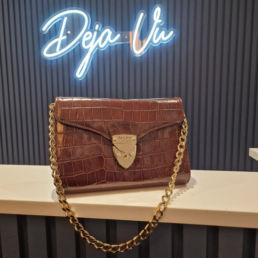 Aspinal of London Brown Leather Bag