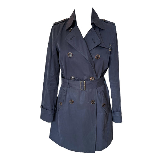 Massimo Dutti Navy Trench Coat - 8