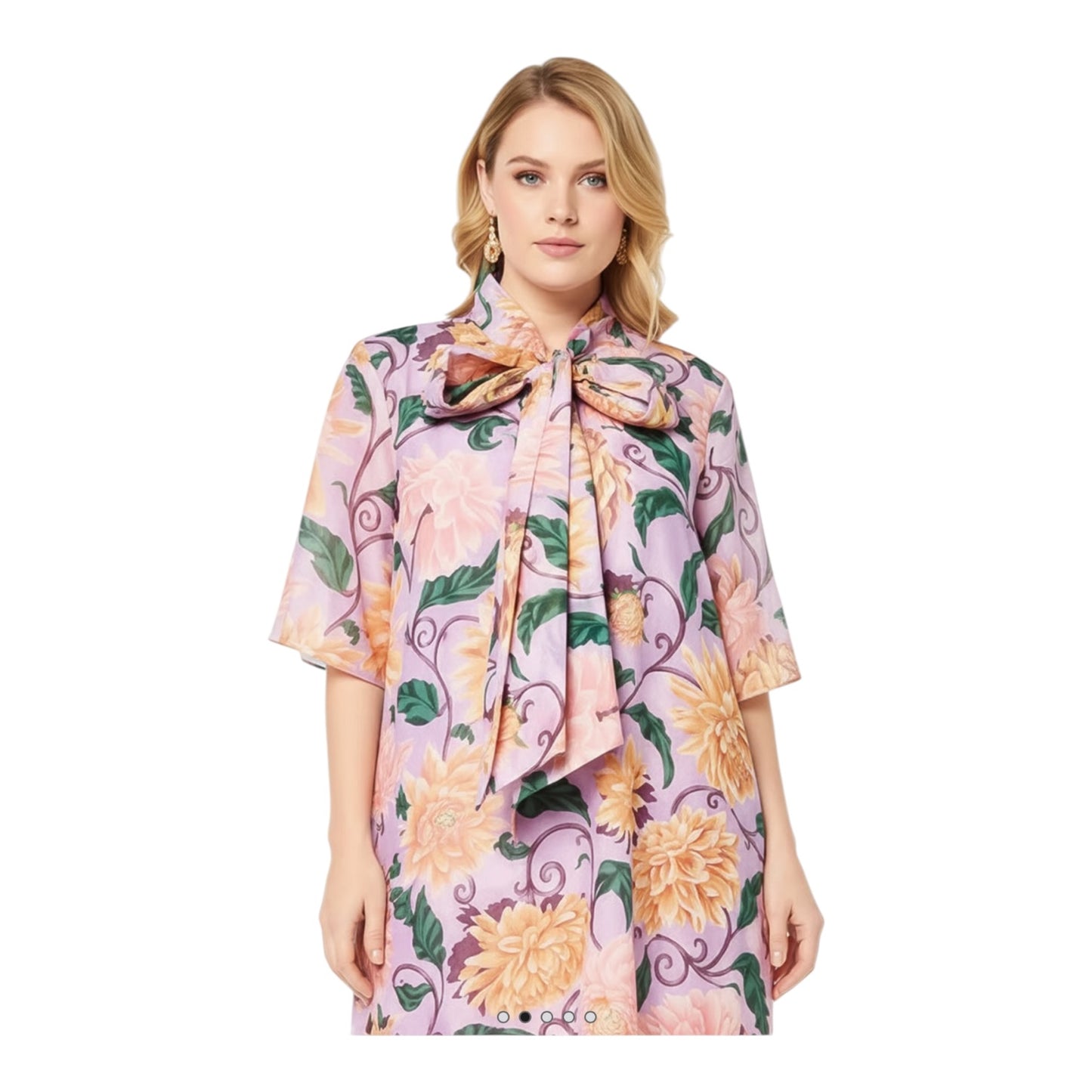 Gant Dahlia Print Maxi Dress in Cotton and Silk - 12